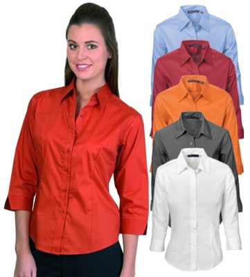 3/4 Ladies Poplin Shirt