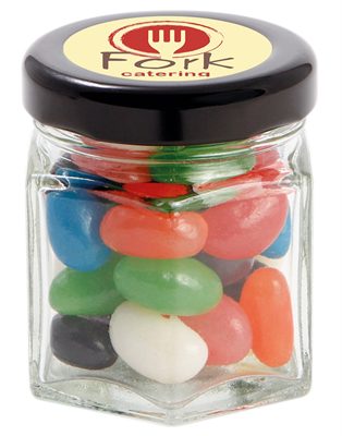 40 gram Small Hexagon Jar Mixed Mini Jelly Beans