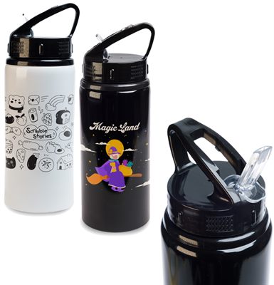 500ml Strada Drink Bottle Flip Straw Lid