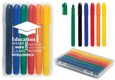 6 Retractable Crayons