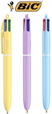 4 Colours® BIC® Pastel Plastic Pen