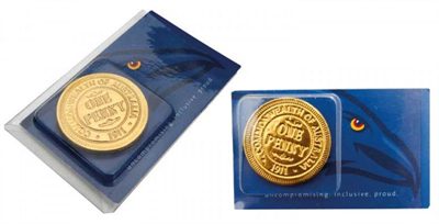 Chocolate Coins in a 5g Biz Card