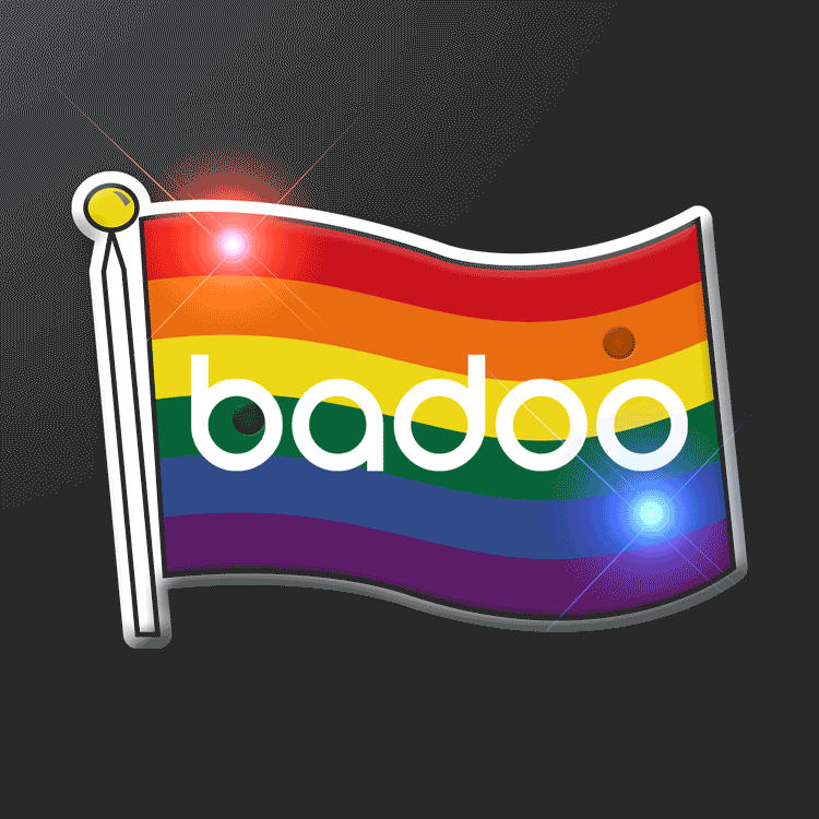 Blinking Rainbow Flag LED Lights Pin