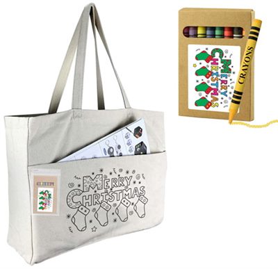 Colour In Calico Large Shopping Bag