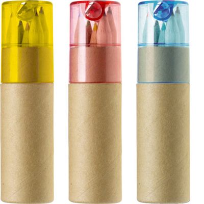 6 Colour Pencils With Sharpener
