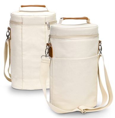 Cotton Canvas Double Wine Cooler Bag