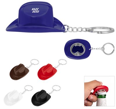 Cowboy Hat Shaped Bottle Opener Keyring