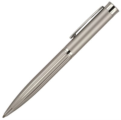 Derofe Stripe Silver Ballpoint Pen