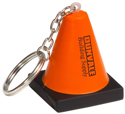 Hazard Cone Anti Stress Key Chain
