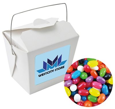 Jelly Beans Mixed Colours White Noodle Box
