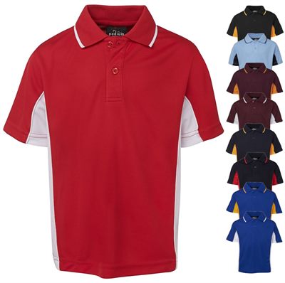 Kids Contrast Sports Polo Shirt