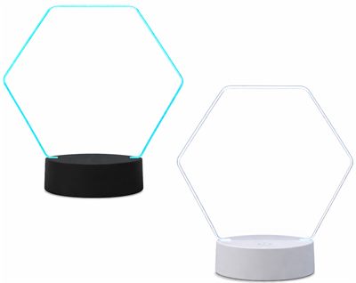LED Lighted Acrylic Large Hexagon Award