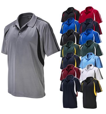 Mens Breathable Contrast Polo