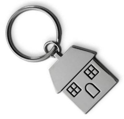 Small Metal House Key Ring