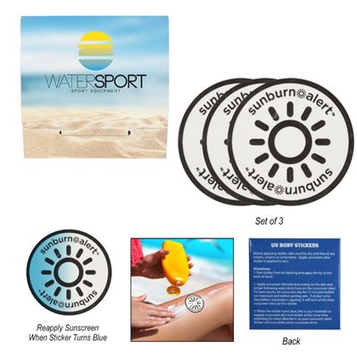 Round Sunburn Sticker 3 Pack