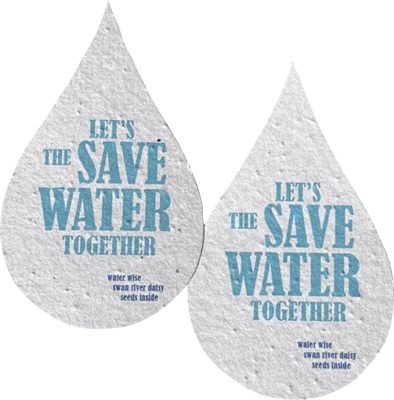 Water Drop Shaped Seeded Paper