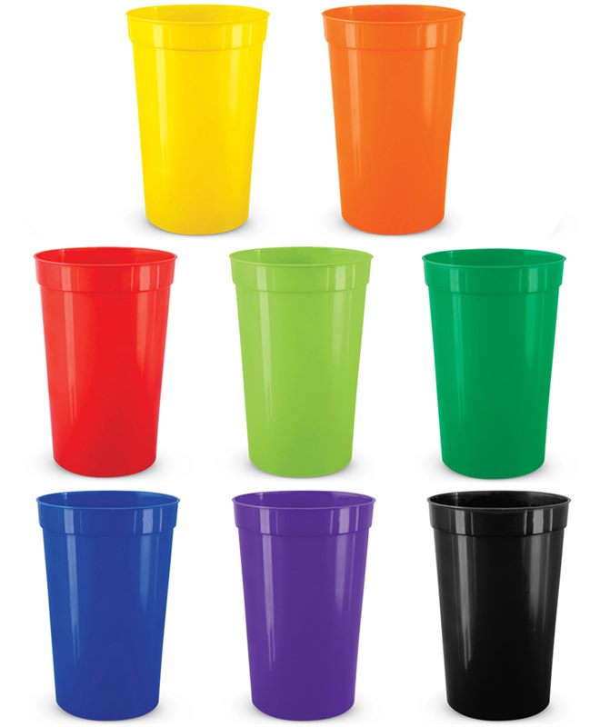 400ml Green Stadium Cup, Promotional & Printed Reusable Printed Stadium  Cups