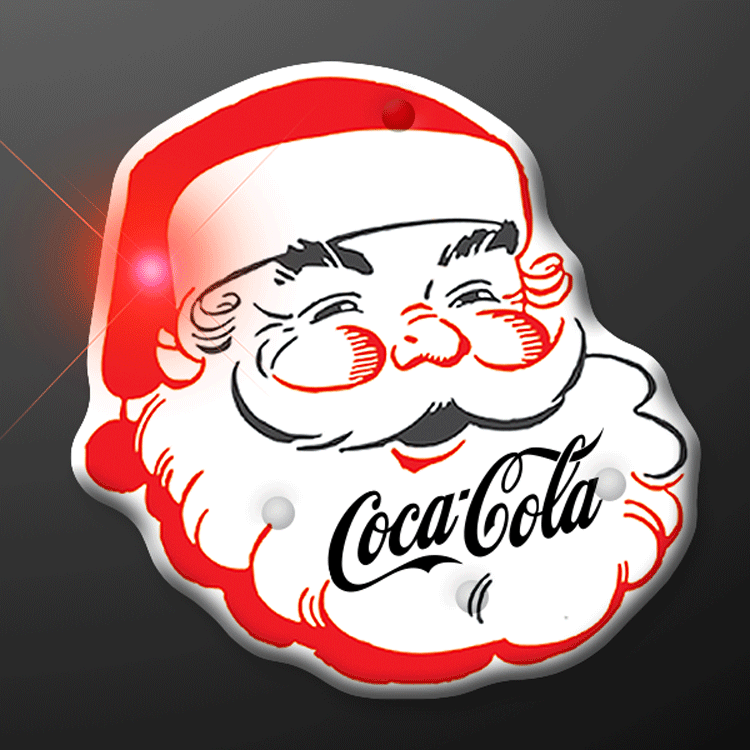 Customised Blinking Santa Claus LED Lights Pins can be sold in gift sh