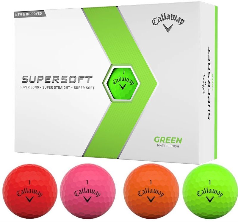 Custom Callaway Supersoft Matte Golf Balls have an ultra low compressi
