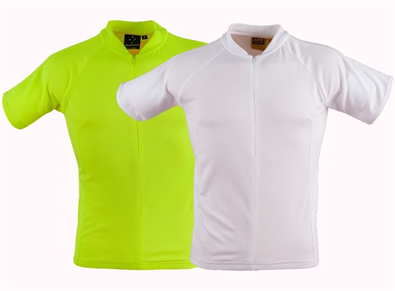 white cycling shirts
