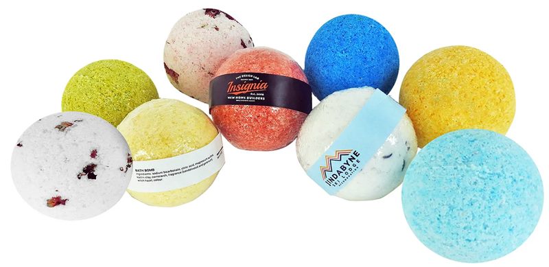 Custom made shop bath bombs