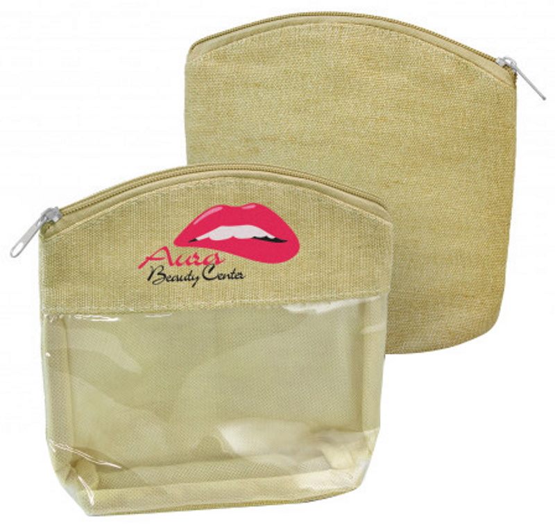 Jute best sale cosmetic bag