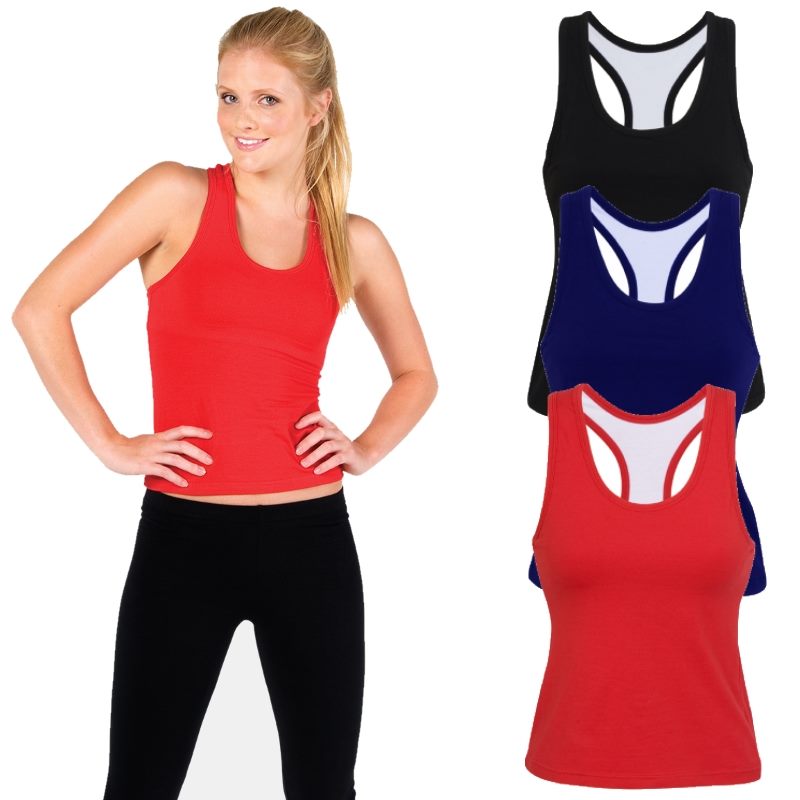 Ladies Gym Workout Tops are custom made with a brassiere