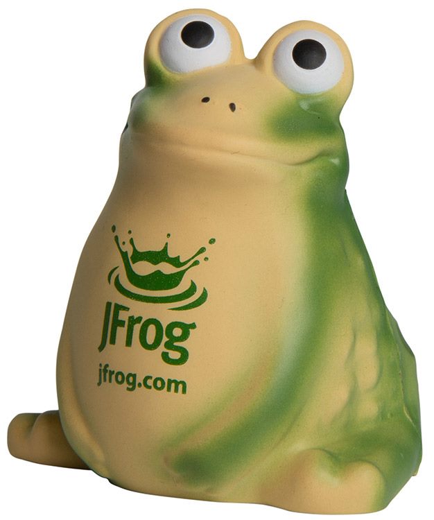 Small Green Frog Stress balls are fun and a novel promotional giveaway