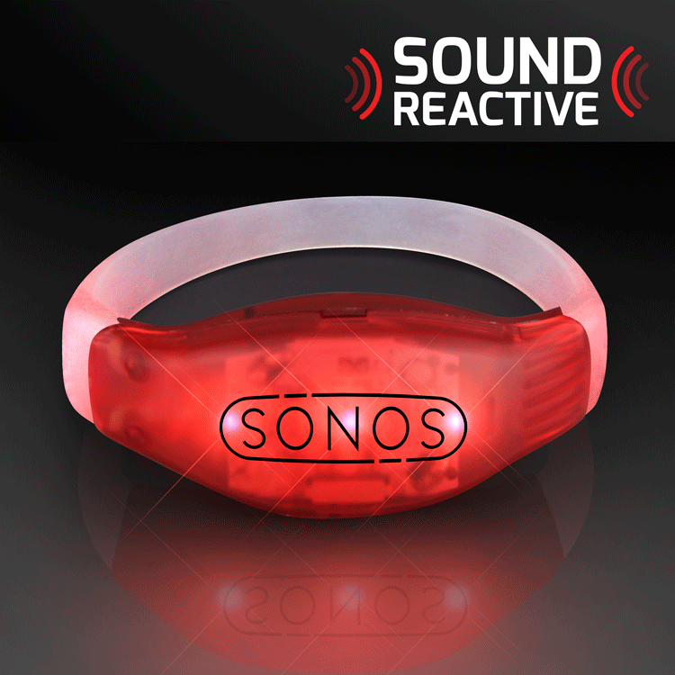Unfair pot tissue Printed Sound Reactive Illuminate Red LED Flashing Bracelets are a mus