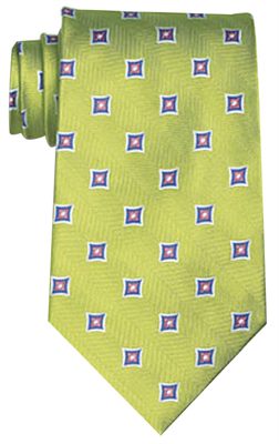  Lime Coloured Mendoza Polyester Tie
