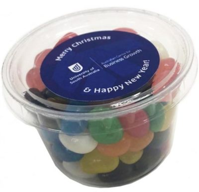 Plastic Tub Filled With 100gm Of Jelly Beans