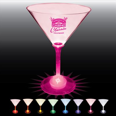 10oz Acrylic Standard Light Up Stem Martini Glass