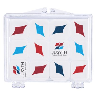 12 Square Logo Mints In Plastic Case