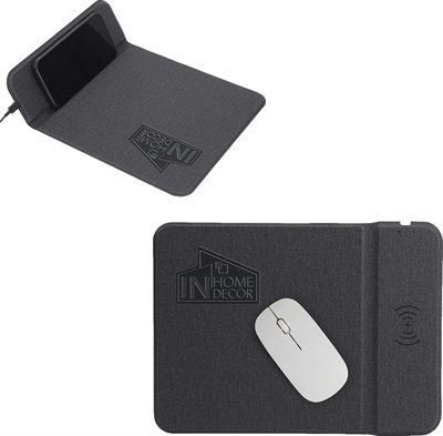 15 W Wireless Charger Mouse Pad With Kickstand