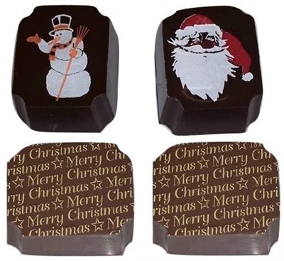 2 Piece Chocolate Santa And Snowman Gift Box