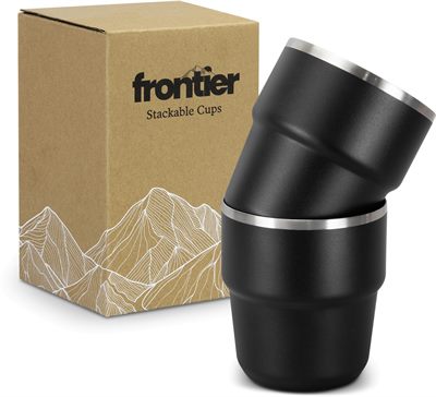 2 x Frontier Double Walled Stackable Cups