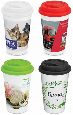 300ml Pickering Ceramic Travel Mug Full Colour
