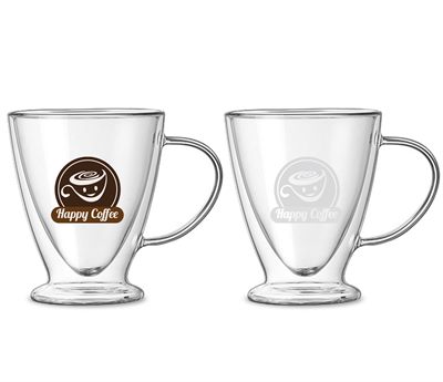 300ml Tapered Double Walled Glass