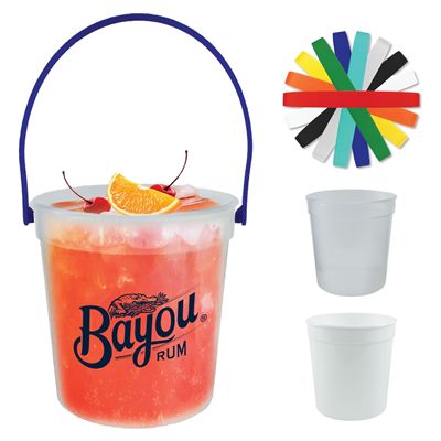 32oz Coloured Handle Rum Bucket