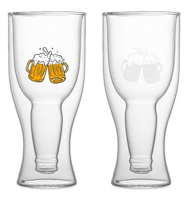 350ml Beer Bottle Double Walled Glass