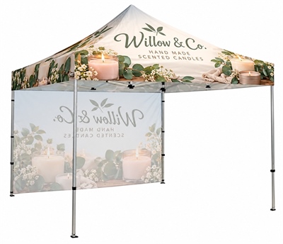 3m x 3m Printed Marquee With Back Wall