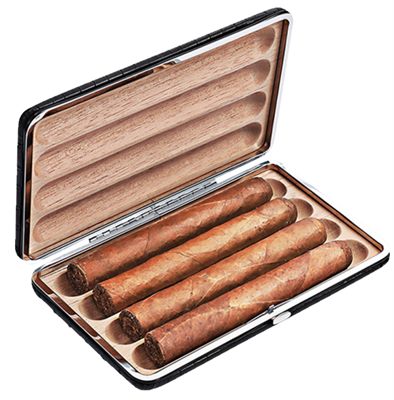 4-Cigar Leather Case