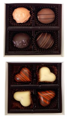 4 Piece Belgian Chocolate With Swing Tag Gift Box