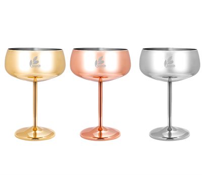 Metal Cocktail Coupe Glass