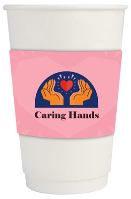 500ml Double Wall Compostable Paper Coffee Cup With Sleeve