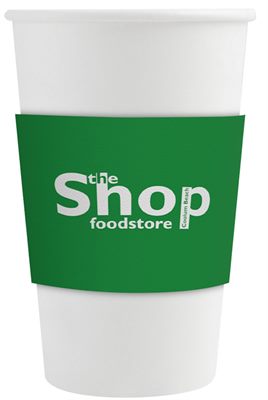 500ml Single Wall Compostable Paper Coffee Cup With Sleeve