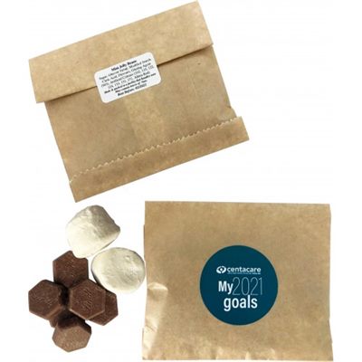 50g Kraft Paper Bag With Lindt Buttons & Marshmallows