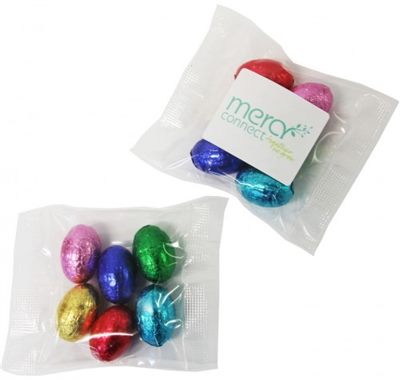 6 Mini Solid Easter Eggs In Cello Bag