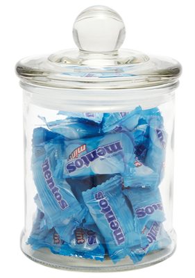 65 gram Glass Candy Jar Mentos are a French Apothecary design.