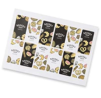 80x50mm Rectangular Matte Sticker Sheets